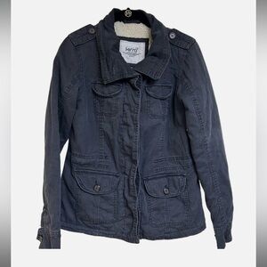 Kirra Navy Blue Cargo Sherpa Jacket Unisex Medium